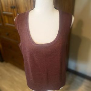 Mossimo, L, Burgandy sleeveless sweater